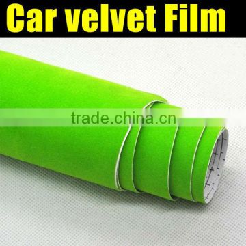 Best fabric velvet car wrap/fabric velvet car body vinyl film