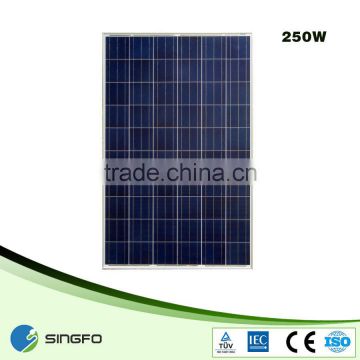 grade a 30v 250Watt high power mono home solar panel kit with TUV CE certificate made in china