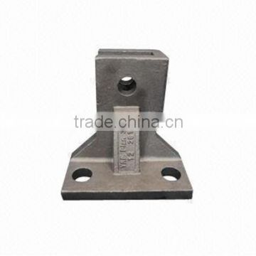Connecting support for railway fittings, made of carbon steel, ASTM A148 grade