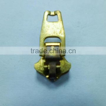 3# brass zipper 45YG brass slider auto-lock zipper slider pin-lock zipper slider jeans zipper slider