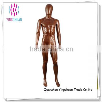 Window display male muscle colored mannequin doll