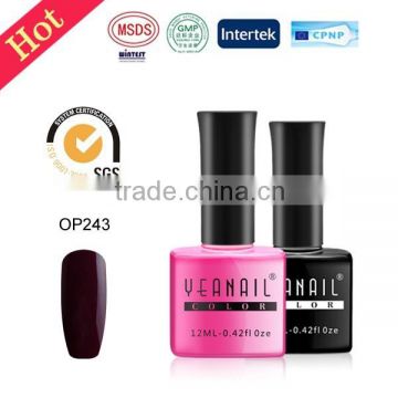 Beauty show YEANAIL 12ml popular 244 fashionable colors gel polish, nail polish, led/uv gel