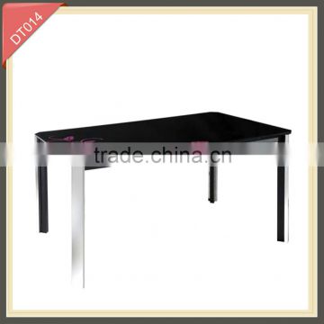 dining printing glass square table and oversized coffee table DT014
