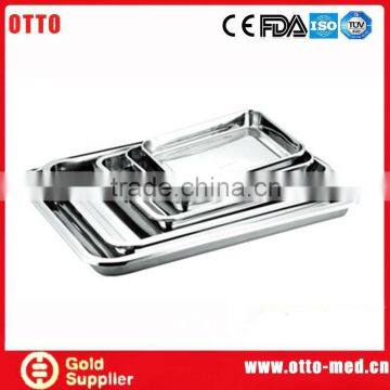 Stainless steel medical square tray