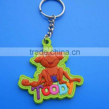 Cheap pvc rubber key chains rubber 3d keychains