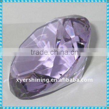 Customized 3d laser engraved diamond violet amethyst wedding souvenir gifts