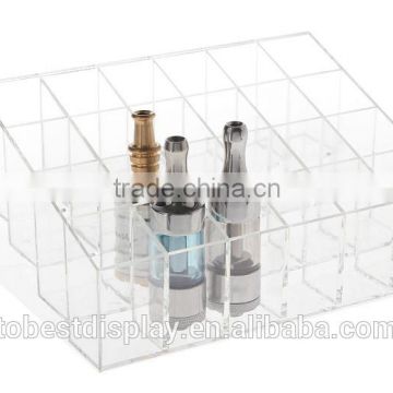 beautiful clear acrylic e cigarette holder,e cigarette display stand,acrylic e cigarette display with dividers