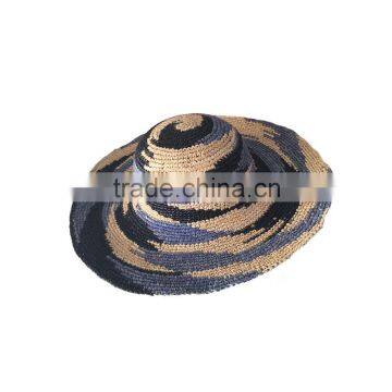 Natural colourful fashion Raffia Straw Hat big brim hat beach hat