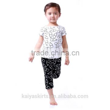 2016 kaiya cotton short T-shirt and pant summer kids clothes