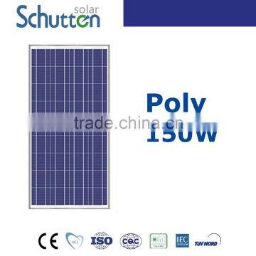 Top 10 china manufatcurer Hot Sale Poly-crystalline Solar Panel / Solar Module 150W With TUV/IEC Certification