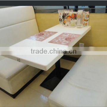 KFC dinning tables and chairs /Acrylic solid surface stone table top, Restaurant table