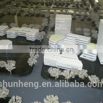 1/1000 scale 3D maquette / architectural model building