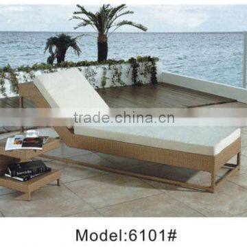 Hot sale Hotel outdoor swimming pool sun lounger chair with drink table
