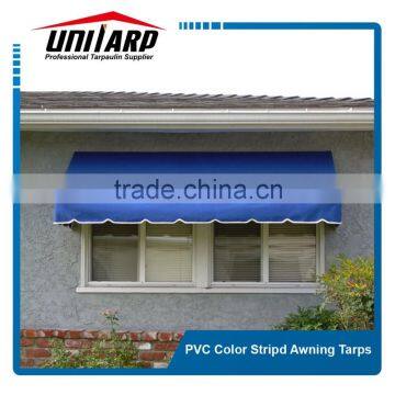 PVC striped tarpaulin fabric for awnings