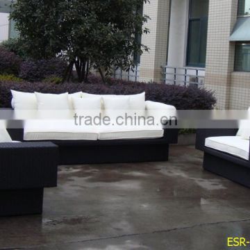 Outdoor Patio 5PC Furniture Sectional PE Wicker Rattan Sofa Set Deck Couch