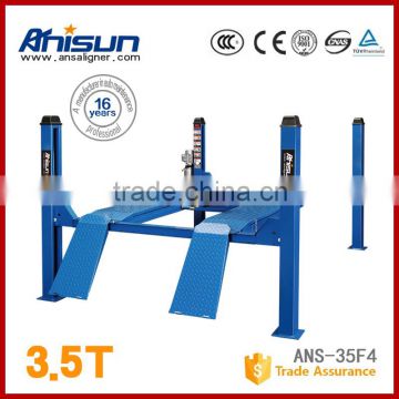 factory supplied hydraulic 4 post wheel alignment hoist for cars