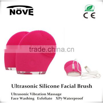 Rose Pink face lift solicone facial brush, face massage beauty equipment