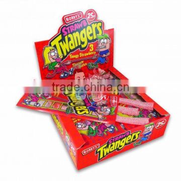 Twanger strawberry sour candy stick gummy