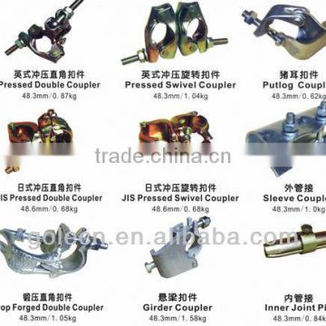 Scaffolding joint coupler,fastener,clamps