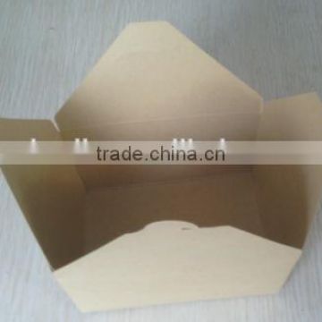 Unbleached disposable heat proof paper food packing box
