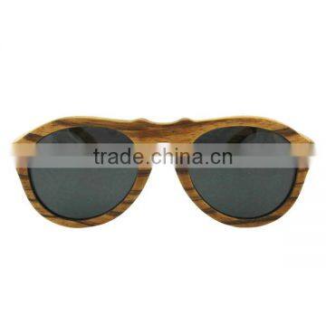 Zebra wood colored lenses fashion driving sunglasses
