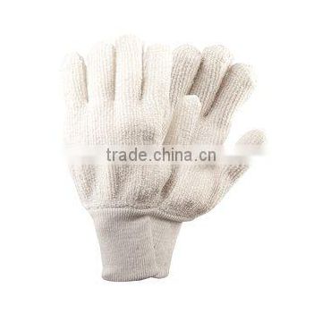 White Knit Wrist Terry Cloth Seamless Knit Glove High heat proof Gloves