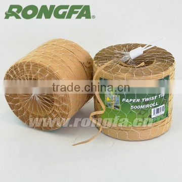 4mm x 500m degradable coiled paper twist ties for vine yard