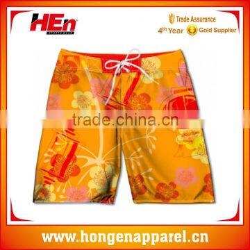 Hongen apparel wholesale custom surf wear hot sale swimming wear men beach clothing