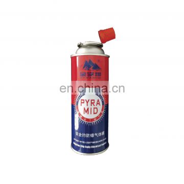 empty butane GAS cartridge valbe and aerosol container empty 220g