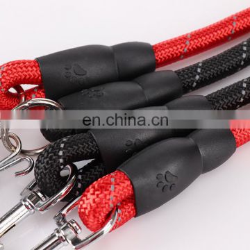 Pet traction rope EVA dog nylon reflective spring explosion-proof punching traction belt round rope