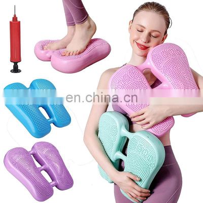 New Portable PVC Inflatable Balance Pedal Massage Stepper Mat Yoga Fitness Shaping Fat Reducing Machine Gym Home Aerobic Trainer