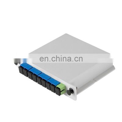 High Quality OEM Insertion Type SC Connector 1x8 PLC Fiber Cassette Splitter