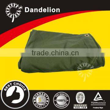 heavy duty waterproof uv resistant tear defiant olive green cotton polyester canvas tarp