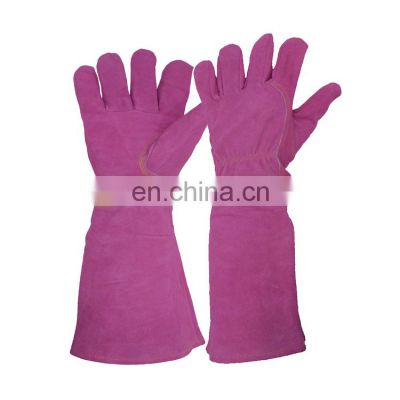 HANDLANDY Winter Thickening Wholesale Garden Safety Work Glove Cheap Kitchen Hand Long Cuff cowhide Gloves