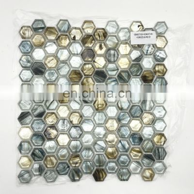 ice crackle glass mosaic tile/Crystal mosaic for feature wall bathroom wall