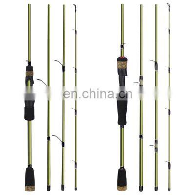 factory direct high-end fishing rod with carbon fib 1.8/2.1m action m  casting/spinning lure rod 4 sections fishing rod