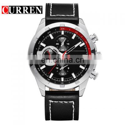 Curren 8216 Leather Strap Men Quartz Hand Watch Luxury Brand Waterproof Analog Men Wristwatch relojes hombre