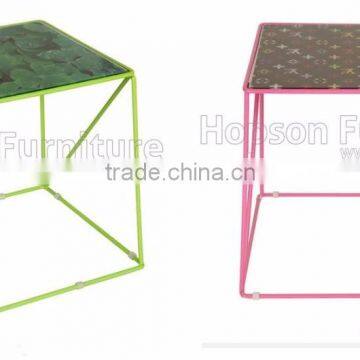 Oupusen small knock down glass end table