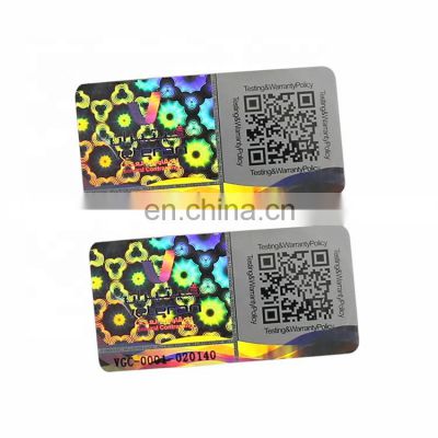 3d custom honeycomb tamper evident qr code random serial number hologram sticker for brand protection