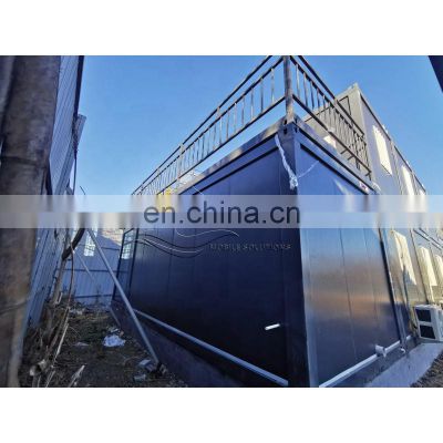 Mobile easy install steel frame container house flat pack sandwich panel home portable prefab building