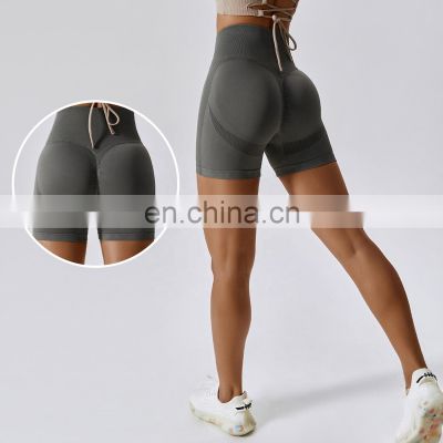 Seamless Scrunch Butt Biker Push Up Shorts Womens Breathable Sexy High Waist Gym Leggings