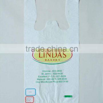 Printed Side Gusset Vest Packing Bag With Printing HDPE Material