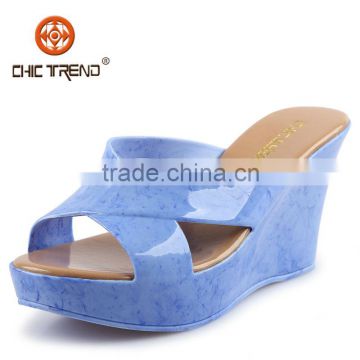2015 New Wedges Slippers Waterproof Slippers Summer Fish Mouth Female Wedge Slippers