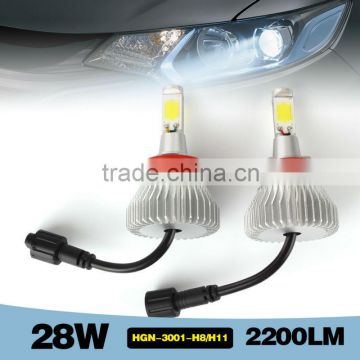 Smart 28W 2200LM plug and play car led headlight bulb H8 H11