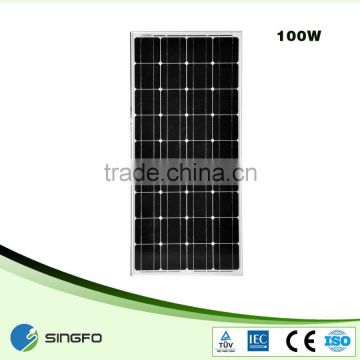 high efficiency good quality grade A solar panels 100w for home made in china