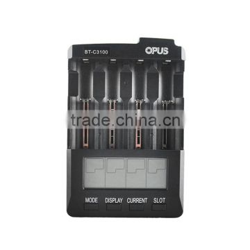 Online Shopping Best Price LCD Display 4 Bay Charger Authentic OPUS BT-C3100 US EU Plug