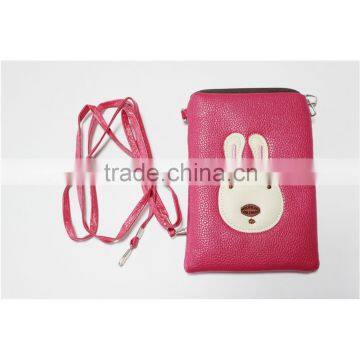 Sweet Kids Cash Purse Coin Holder Change PU Material Bag Pink Girl's Lovely Bag