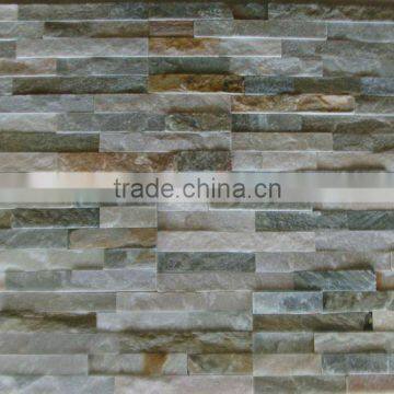 Manufactured Interior and Exterior P014Yellow Slate Stone Wall Panel