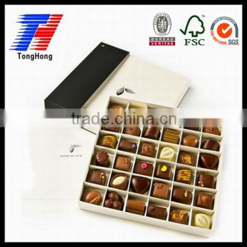 36pcs large square cholate packaging paper box