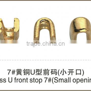 Brass U top stopper No.7 zipper garment accessories